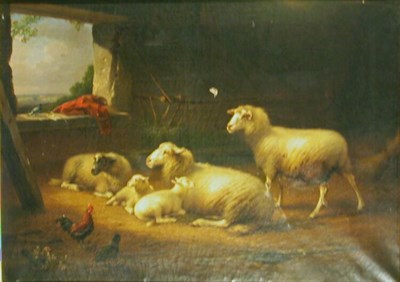 Lot 184 - Franz van Severdonck Belgian, 1809-1889 SHEEP...