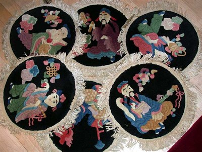 Lot 622 - Six Chinese Mats China, circa 1925 Each...