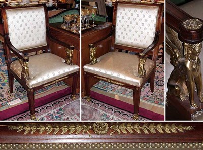 Lot 274 - Pair of Empire Style Gilt-Bronze Mounted...