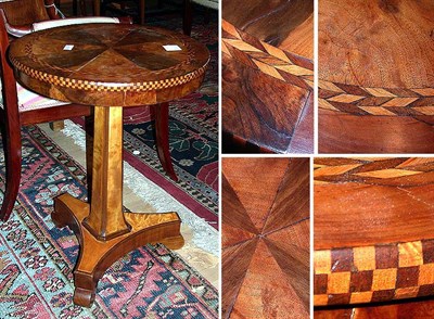 Lot 529 - Continental Inlaid Satinwood Side Table