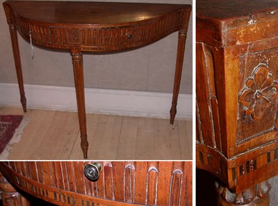 Lot 202 - Italian Neoclassical Pine and Walnut Console...