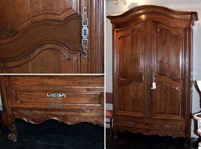 Lot 198 - Provincial Louis XV Walnut Armoire 18th...