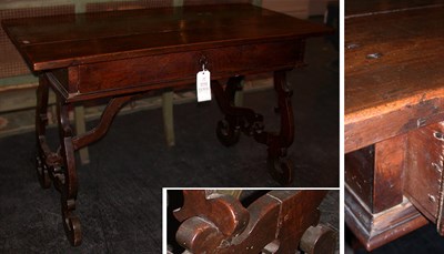 Lot 177 - Spanish Baroque Walnut Library Table The...