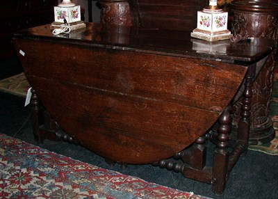 Lot 173 - Provincial English Oak Gate Leg Table 18th...