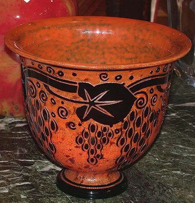 Lot 230 - Daum Nancy Cameo Glass Vase The footed body...