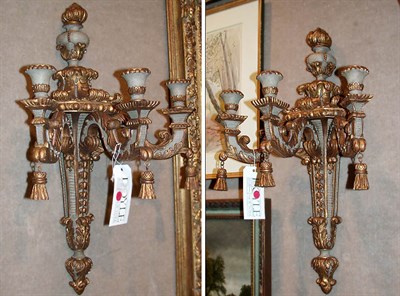 Lot 451 - Pair of Baroque Style Painted and Parcel...
