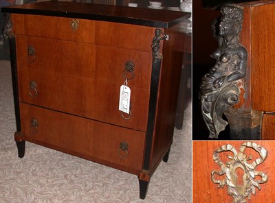 Lot 187 - Empire Style Gilt-Metal Mounted Mahogany Chest...