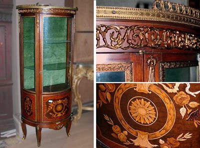 Lot 598 - Louis XV Style Gilt-Metal Mounted Fruitwood...