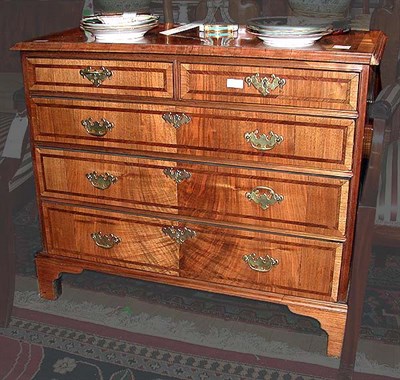 Lot 531 - George III Style Walnut Chest of Drawers