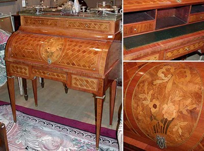 Lot 440 - Louis XVI Style Marquetry Inlaid Mahogany...