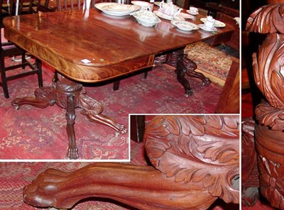 Lot 122 - Classical Mahogany Two-Part Drop-Leaf Dining...