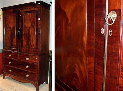 Lot 265 - George III Mahogany Linen Press
