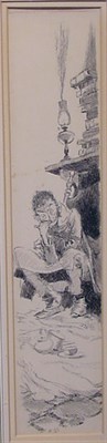 Lot 74 - Everett Shinn American, 1876-1953 OLD JOE AT...