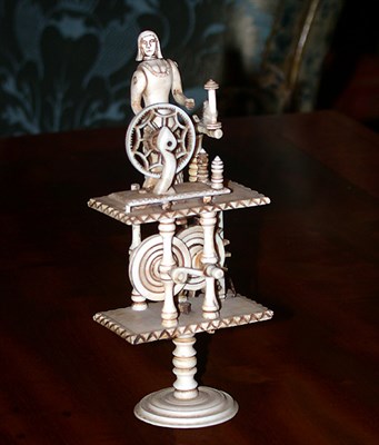 Lot 113 - French Prisoner-of-War Bone Mechanical Toy...
