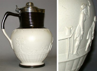 Lot 428 - English Silver Plate Mounted Glazed Porcelain...