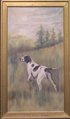 Lot 203 - Lang 20th Century POINTER IN A LANDSCAPE...
