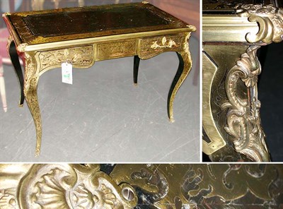 Lot 711 - Napoleon III Bronze Inlaid Ebony Bureau Plat...