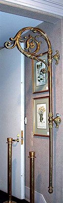 Lot 255A - Pair of Rococo Style Brass Curtain Wall Brackets