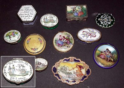Lot 473 - Miscellaneous Group of Ten Enameled Metal...