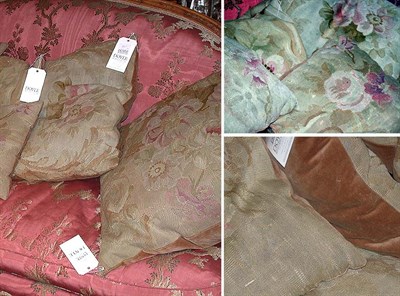 Lot 129 - Group of Eight Aubusson Tapestry Covered Pillows