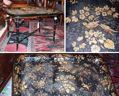 Lot 560 - Regency Papier Mache Tray on Stand
