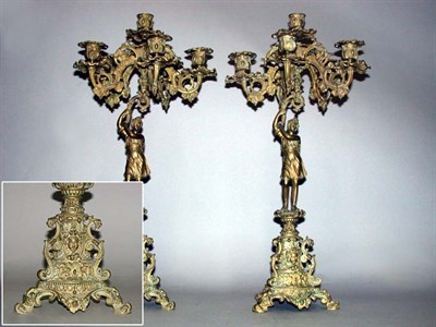 Lot 320 - Pair of Renaissance Style Bronze Figural...