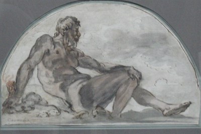 Lot 26 - Circle of Annibale Caracci RECLINING FIGURE,...
