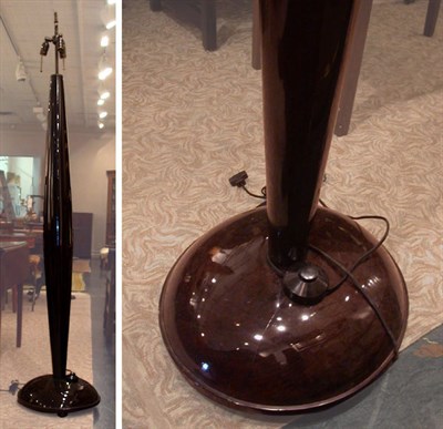 Lot 190 - Art Deco Style Mahogany Floor Lamp
