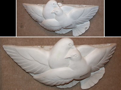 Lot 434 - Pair of Art Deco Plaster Light Fixtures