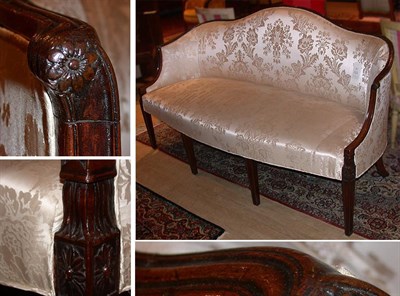 Lot 266 - George III Mahogany Settee Late 18th century...