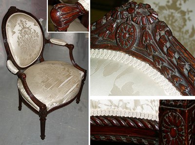 Lot 260 - Pair of George III Mahogany Armchairs Each...