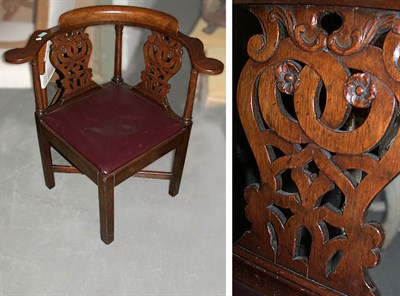 Lot 209 - George III Style Mahogany Corner Chair The...