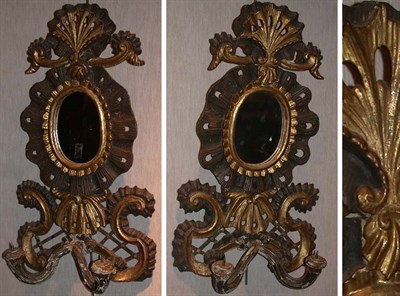 Lot 258 - Pair of German Rococo Painted and Gilt...