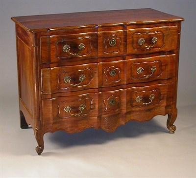 Lot 217 - Provincial Louis XV Walnut Commode Mid 18th...