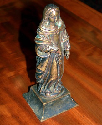 Lot 185 - Dutch Bronze Figure of a Female Saint 17th...