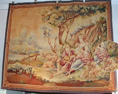 Lot 416 - Aubusson Tapestry France, late 19th century A...