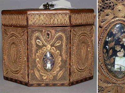Lot 184 - George III Filigree Paper Tea Caddy Early 19th...