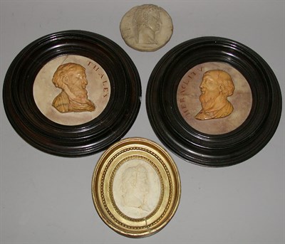 Lot 199 - Pair of Italian Marble Relief Portraits of...