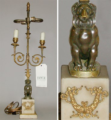 Lot 359 - Louis XVI Style Gilt and Patinated-Bronze...