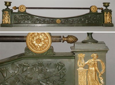 Lot 306 - Empire Style Gilt and Patinated-Bronze Fire...