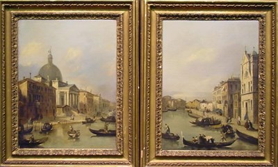 Lot 43 - Manner of Francesco Guardi VENETIAN CANAL...