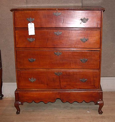 Lot 200A - Queen Anne Maple Blanket Chest on Stand...