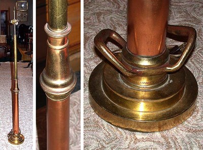 Lot 194 - Victorian Style Brass and Copper Floor Lamp