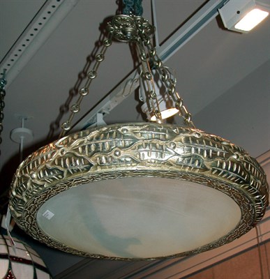 Lot 408 - Art Deco Style Silver Decorated Frosted Glass...