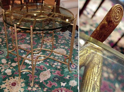 Lot 468 - Neoclassical Style Glass Top Branch-Form...