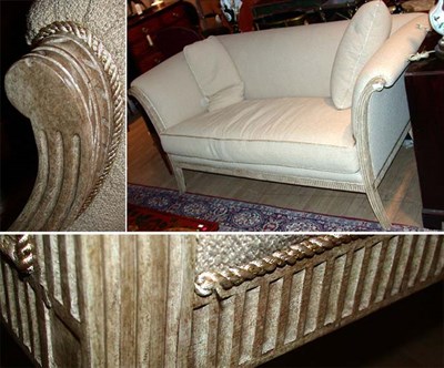 Lot 496 - Neoclassical Style Upholstered Settee