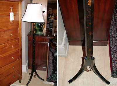 Lot 439 - Regency Style Chinoiserie Decorated Floor Lamp