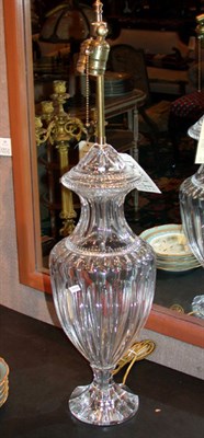 Lot 441A - Colorless Cut Glass Urn-Form Lamp