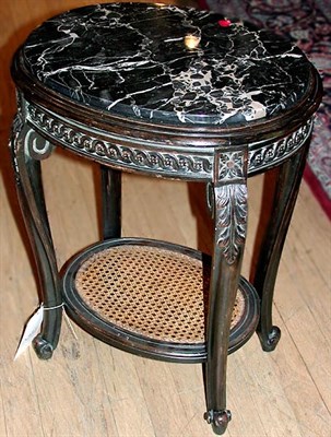 Lot 418 - Louis XV Style Marble Top Mahogany Low Table