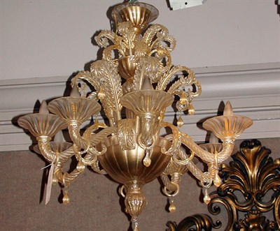 Lot 630 - Venetian Glass Eight-Light Chandelier Serguso...